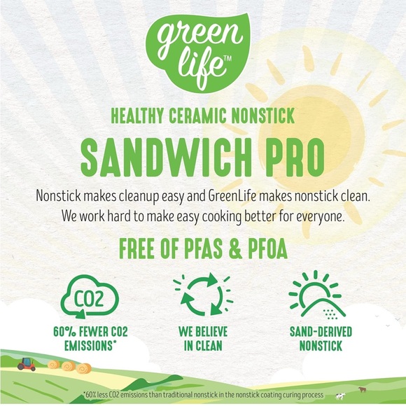 ProElectricNonstickEasyIndicatorLight PFAS-Free PaniniPressGrill&Sandwich Maker - Picture 5 of 11